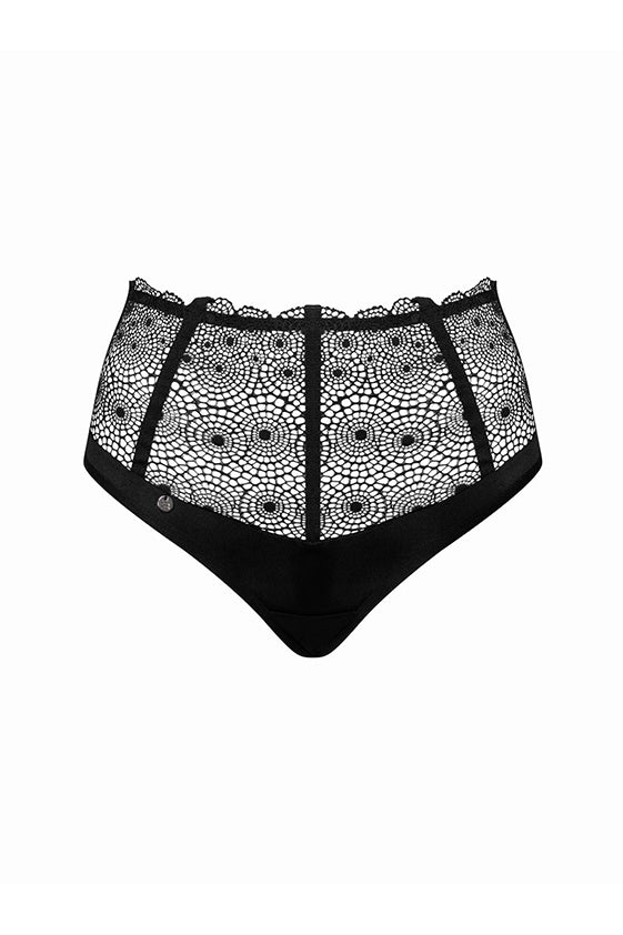 Slip Sharlotte Taille Haute Noir